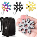Portable 18-in-1 Snowflake Multi-Tool – Stainless Steel Pocket Wrench
